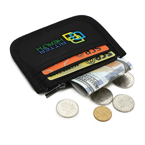 Promotional AeroLoft skinny wallet, side profile