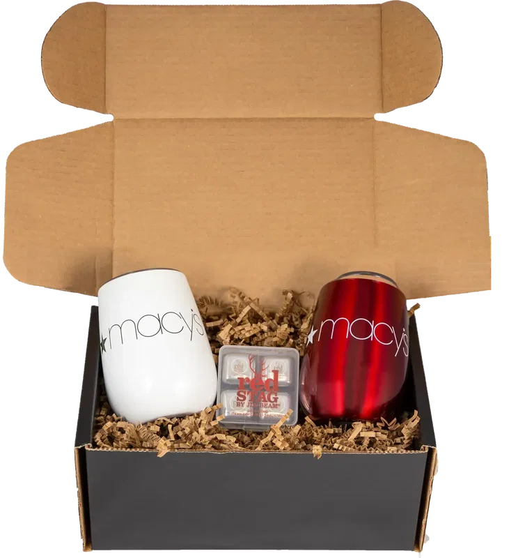 Personalized Branded After Party Kit (Two Pinot 10 oz Stainless Tumblers with Cool Cubes) — view 2