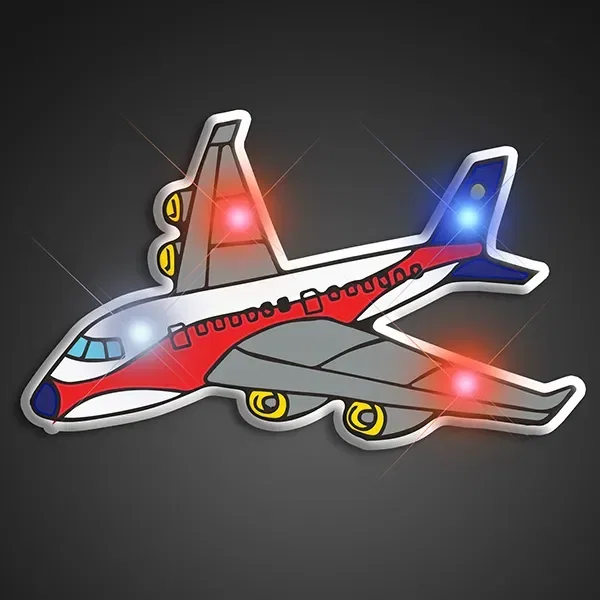 Airplane Flashing Lapel Pins — view 5
