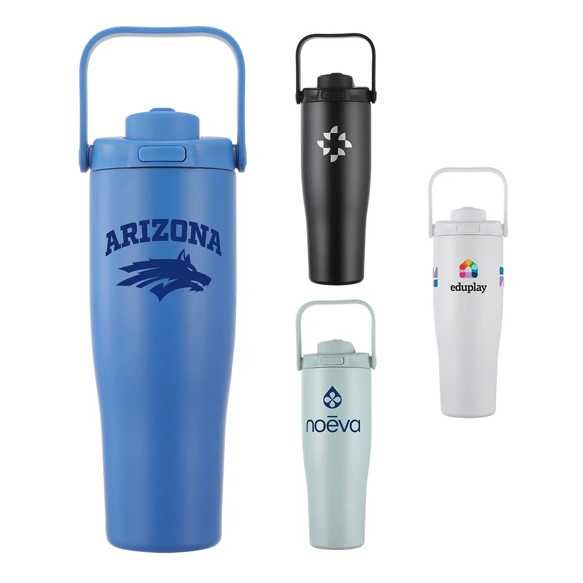 Custom Alaia 30 oz 2-in-1 Vacuum Tumbler, front view of the branded recycled stainless steel tumbler