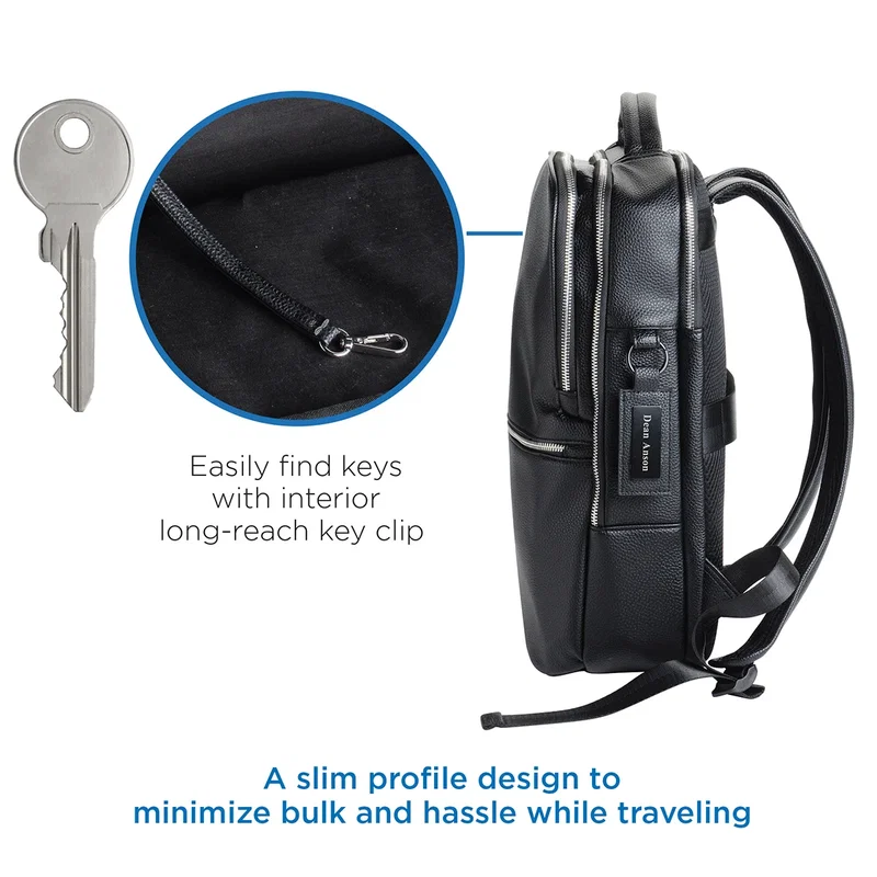 Custom dual-laptop commuter backpack worn, lifestyle shot
