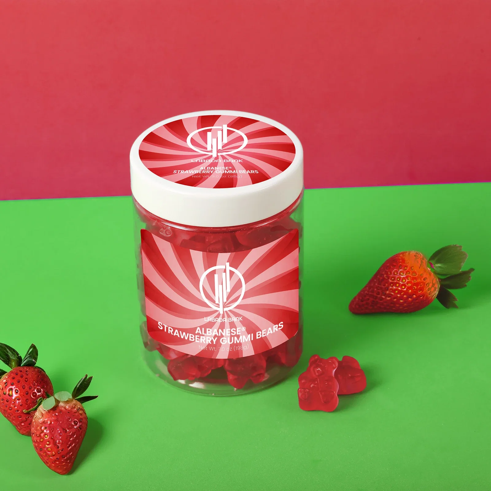 Strawberry Bears Gummes in a Jar