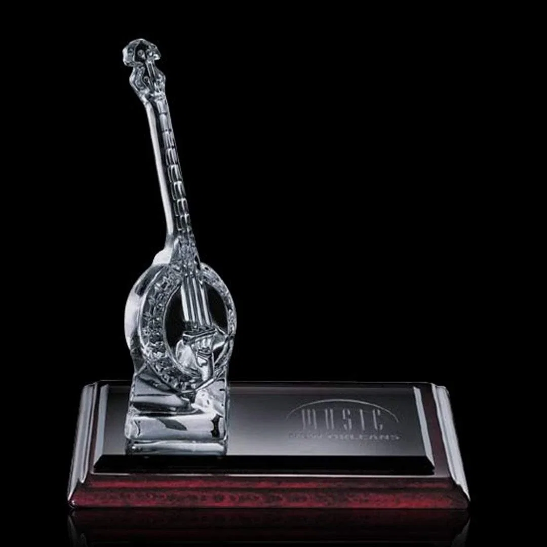 Custom Lead Crystal Figurine Award on an Albion Base, desk awards for employee recognition