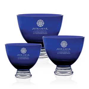 Blue Glass Footed Bowl Award