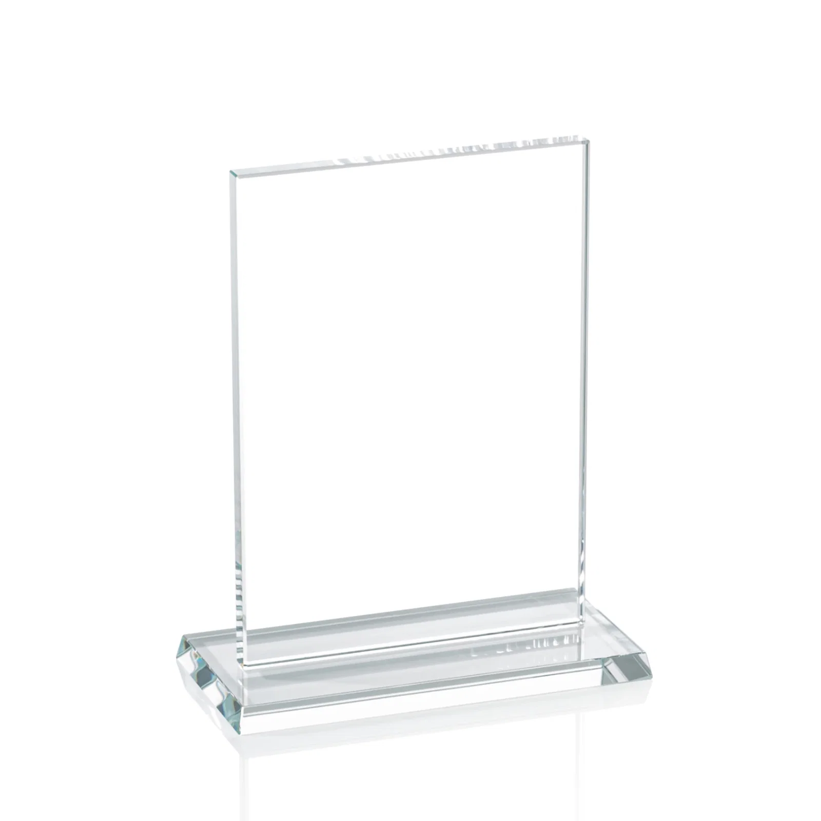 Custom Starfire or Jade Glass Rectangle Award on Matching Base, awards for company anniversary events