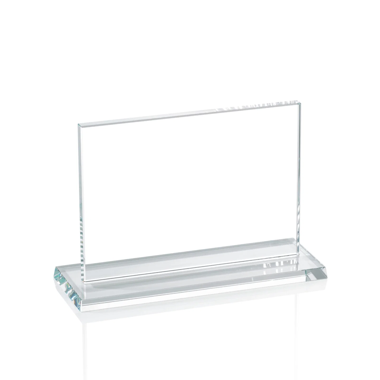 Personalized Starfire or Jade Glass Rectangle Award on Matching Base, awards for employee recognition