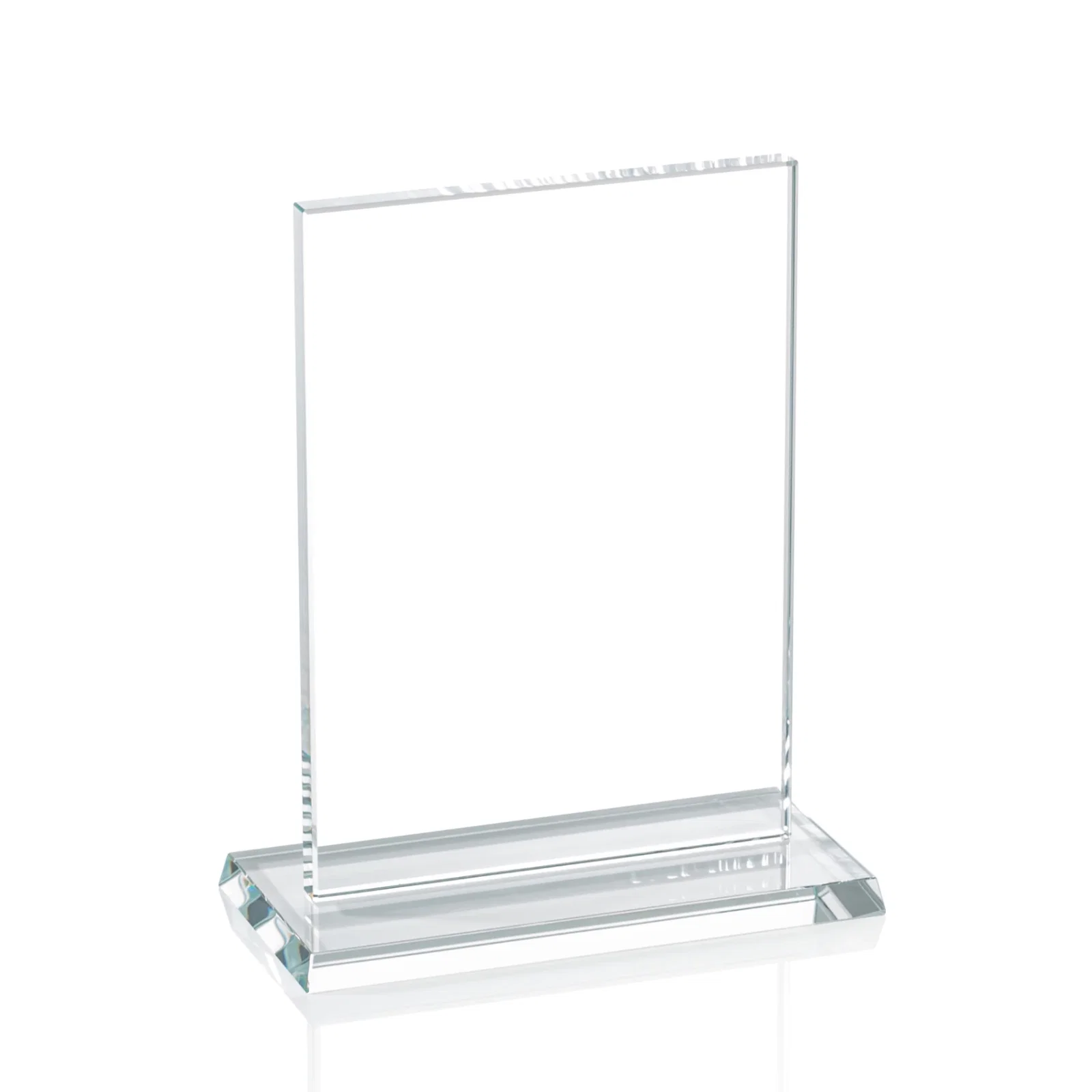 Personalized Starfire or Jade Glass Rectangle Award on Matching Base, awards for corporate award ceremonies