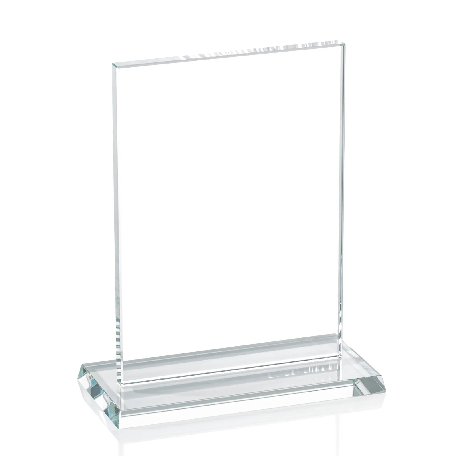 Personalized Starfire or Jade Glass Rectangle Award on Matching Base, awards for team milestone celebrations