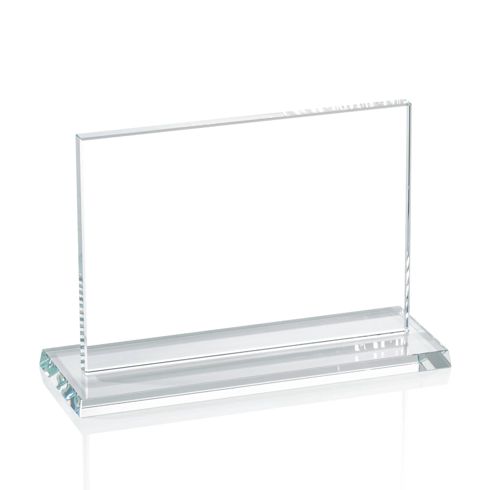 Personalized Starfire or Jade Glass Rectangle Award on Matching Base, awards for donor appreciation