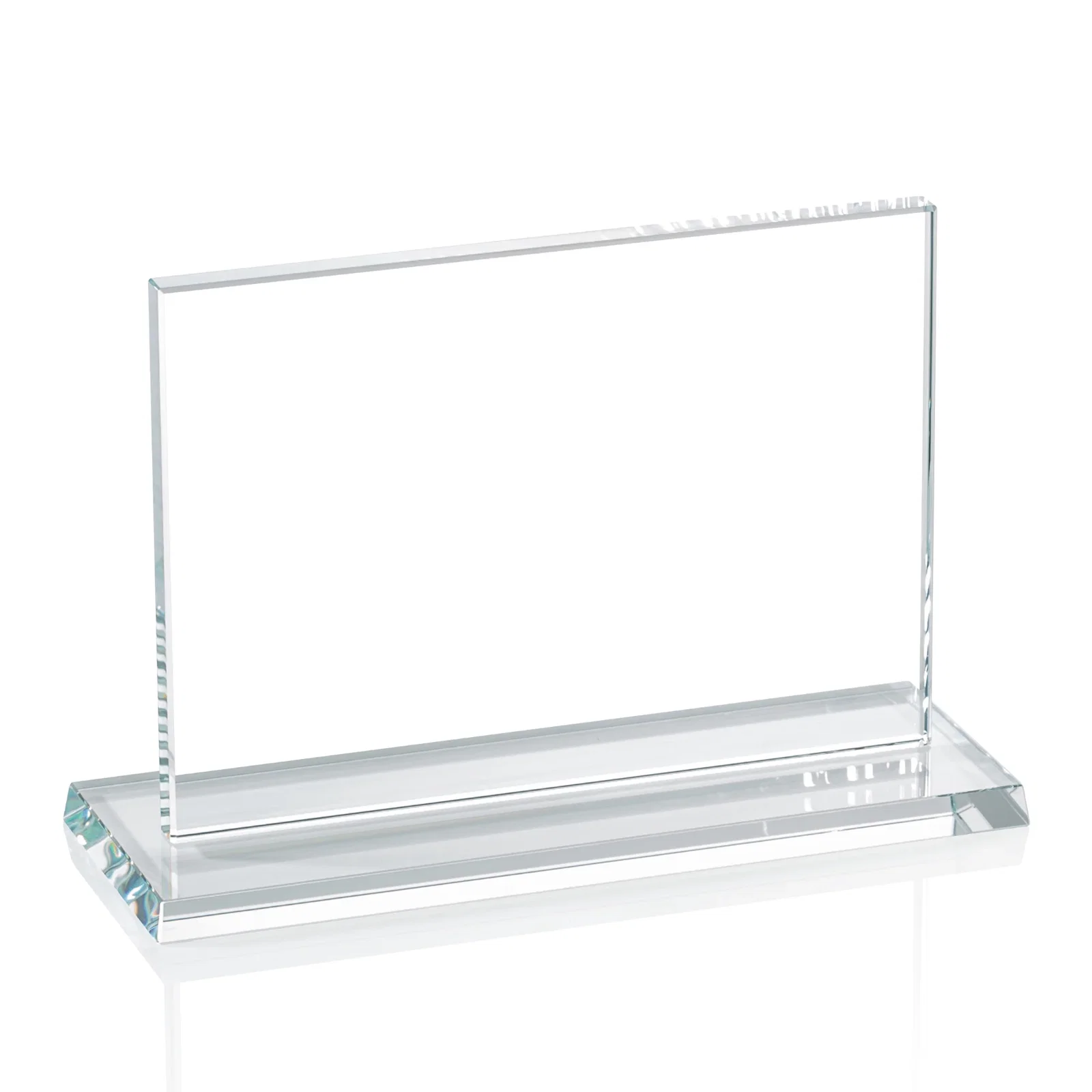 Personalized Starfire or Jade Glass Rectangle Award on Matching Base, awards for safety achievement programs