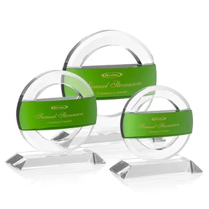 Emerald and Clear Optical Crystal Circle Award