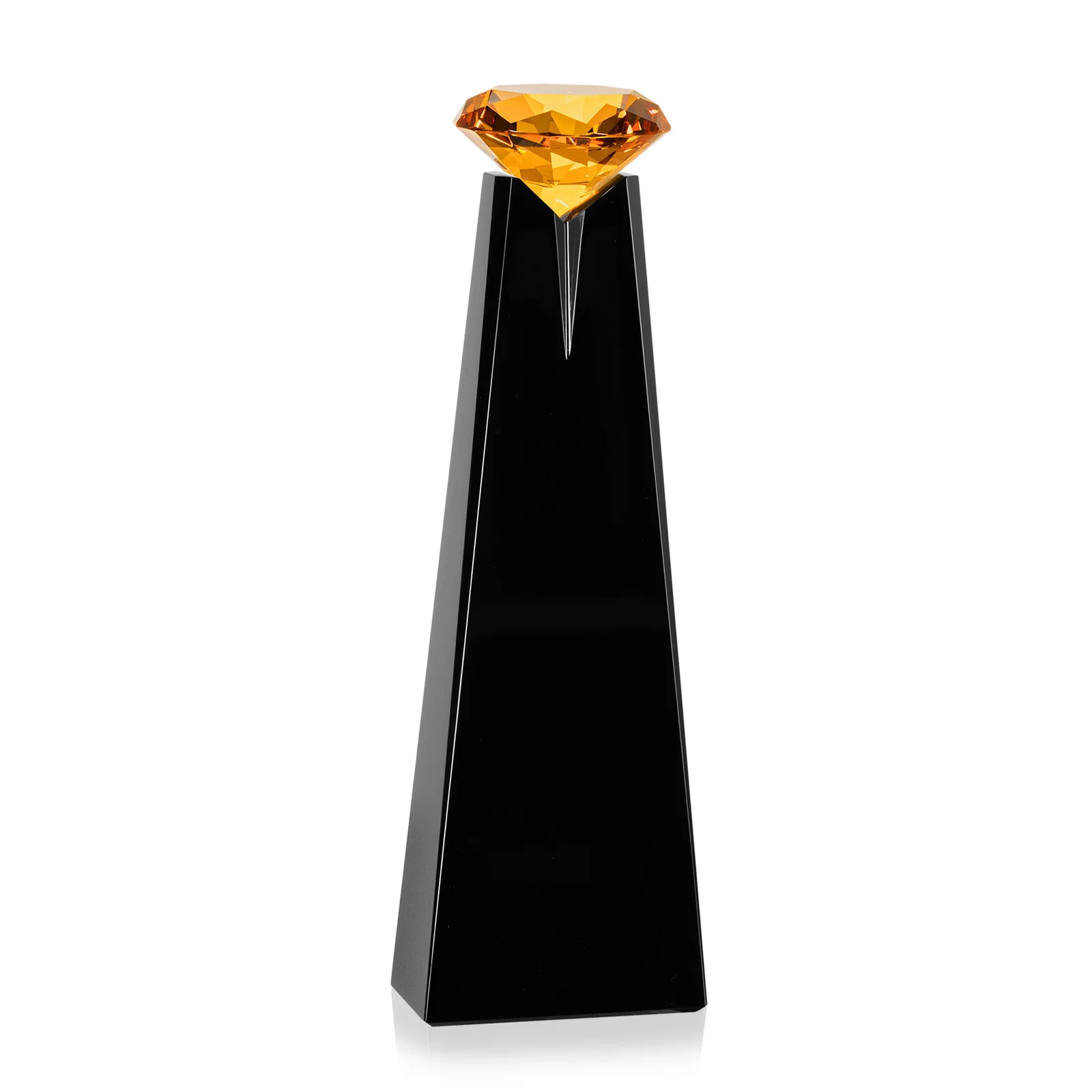 Personalized Optical Crystal Tower Award with Faceted Gemstone Beacon, with your logo for sales achievement awards