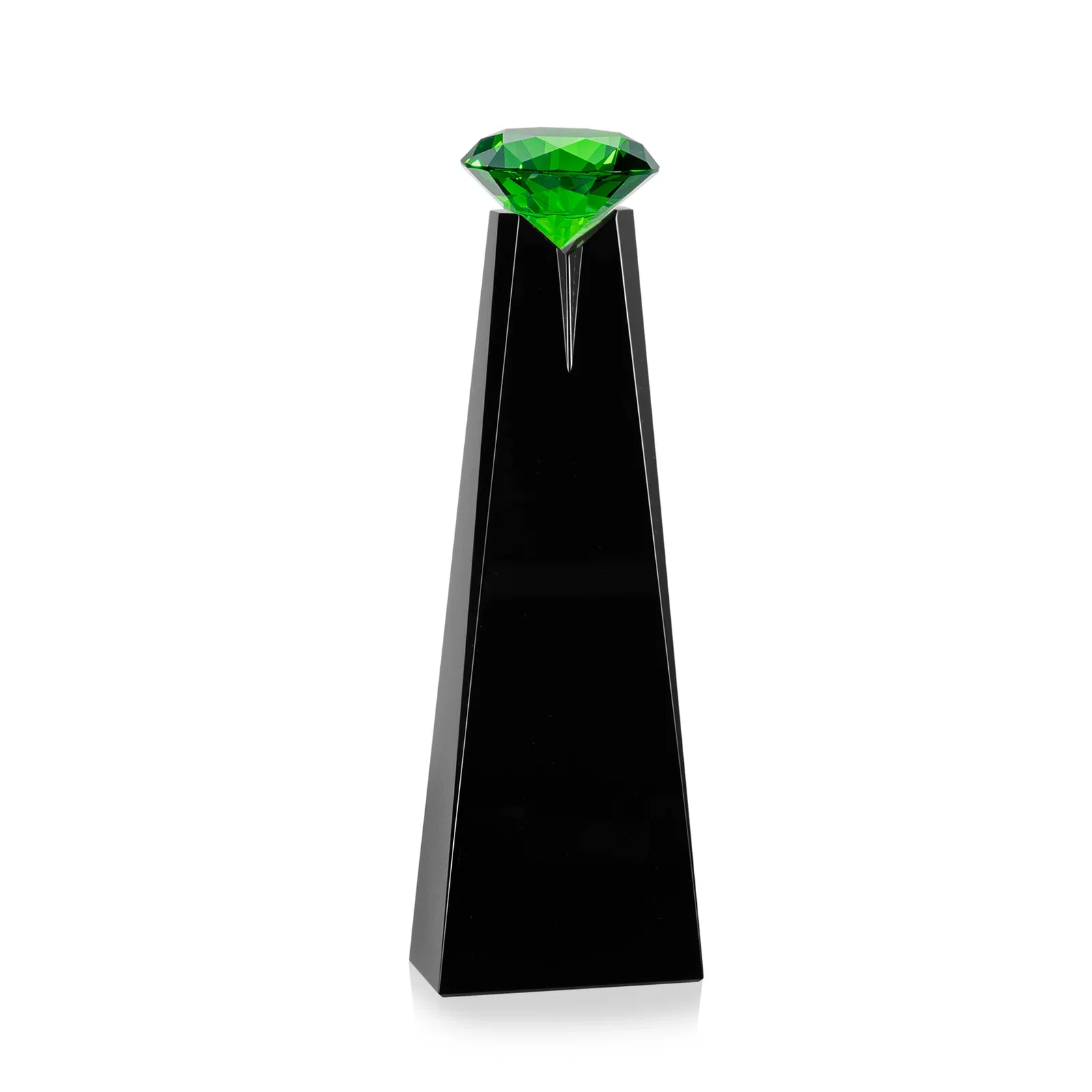 Personalized Optical Crystal Tower Award with Faceted Gemstone Beacon, with your logo for team milestone celebrations