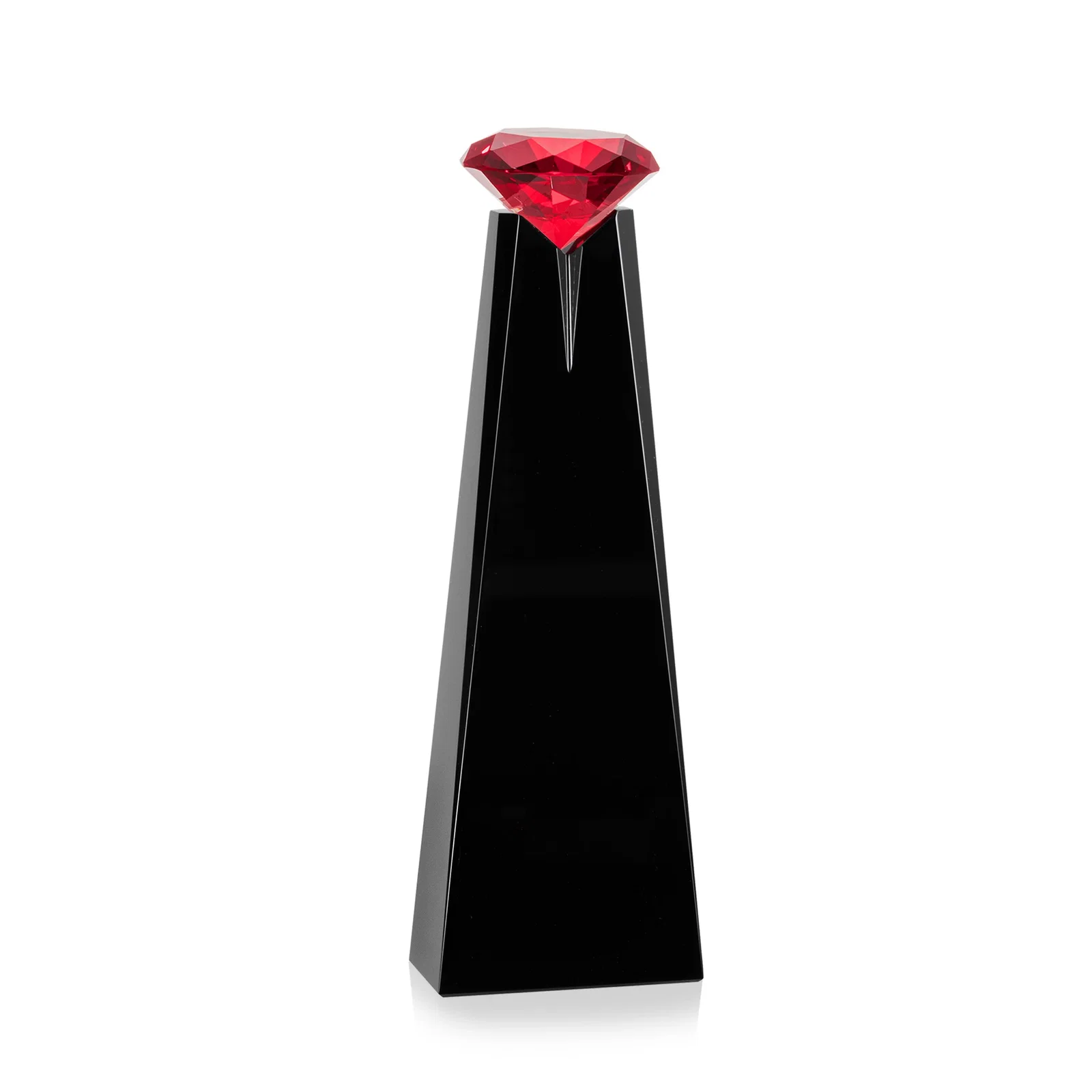 Personalized Optical Crystal Tower Award with Faceted Gemstone Beacon, with your logo for safety achievement programs