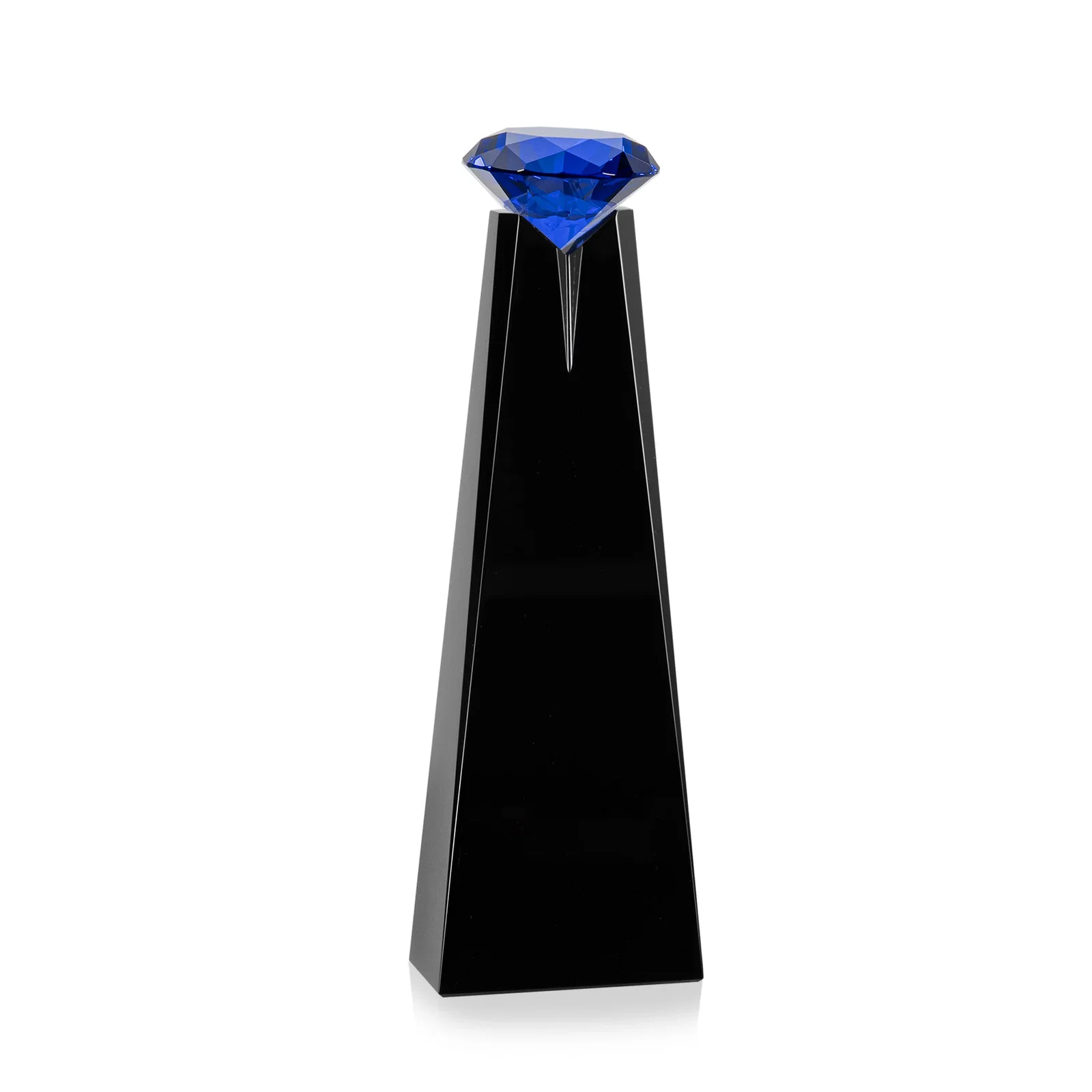 Personalized Optical Crystal Tower Award with Faceted Gemstone Beacon, with your logo for company anniversary events