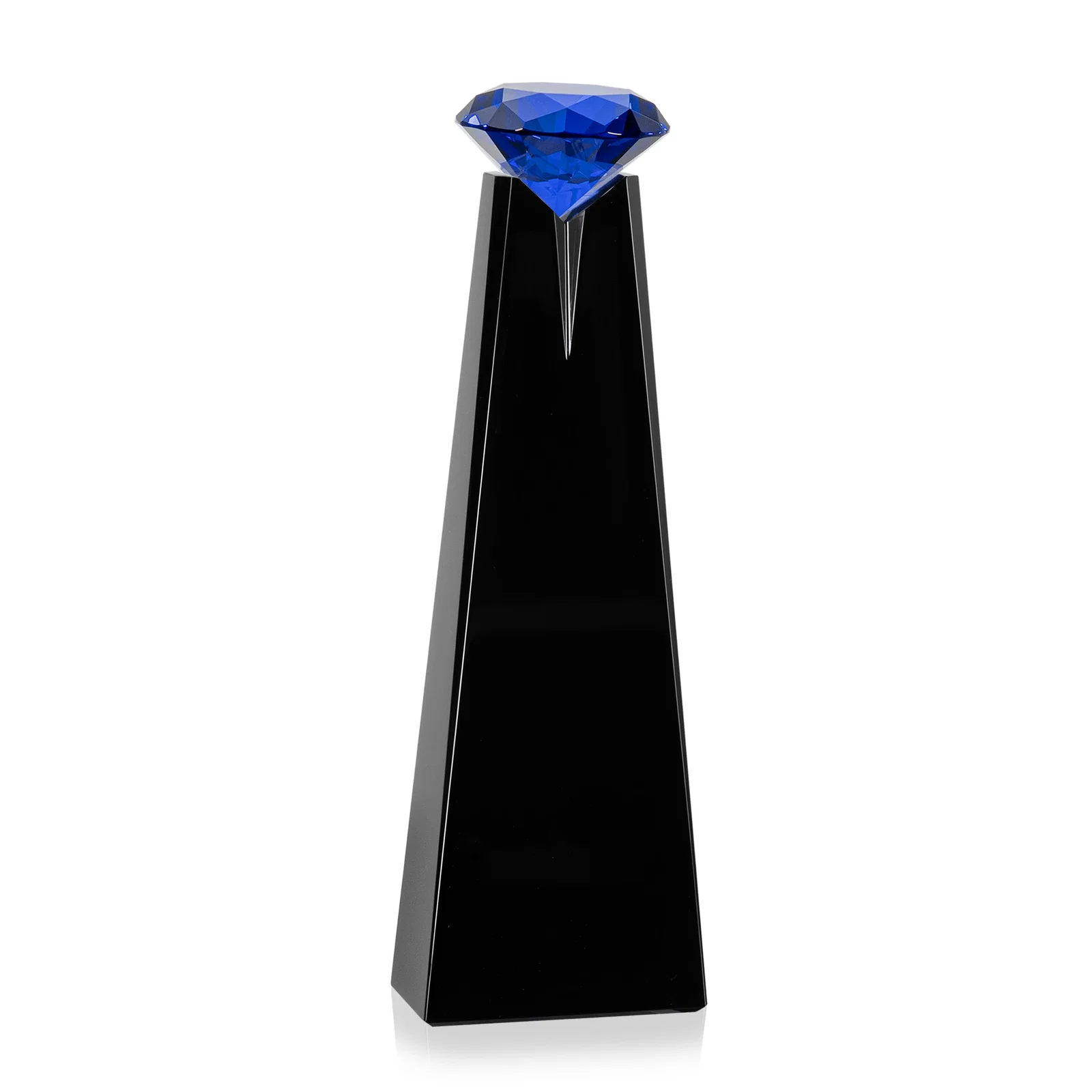 Promotional Optical Crystal Tower Award with Faceted Gemstone Beacon, with your logo for employee recognition