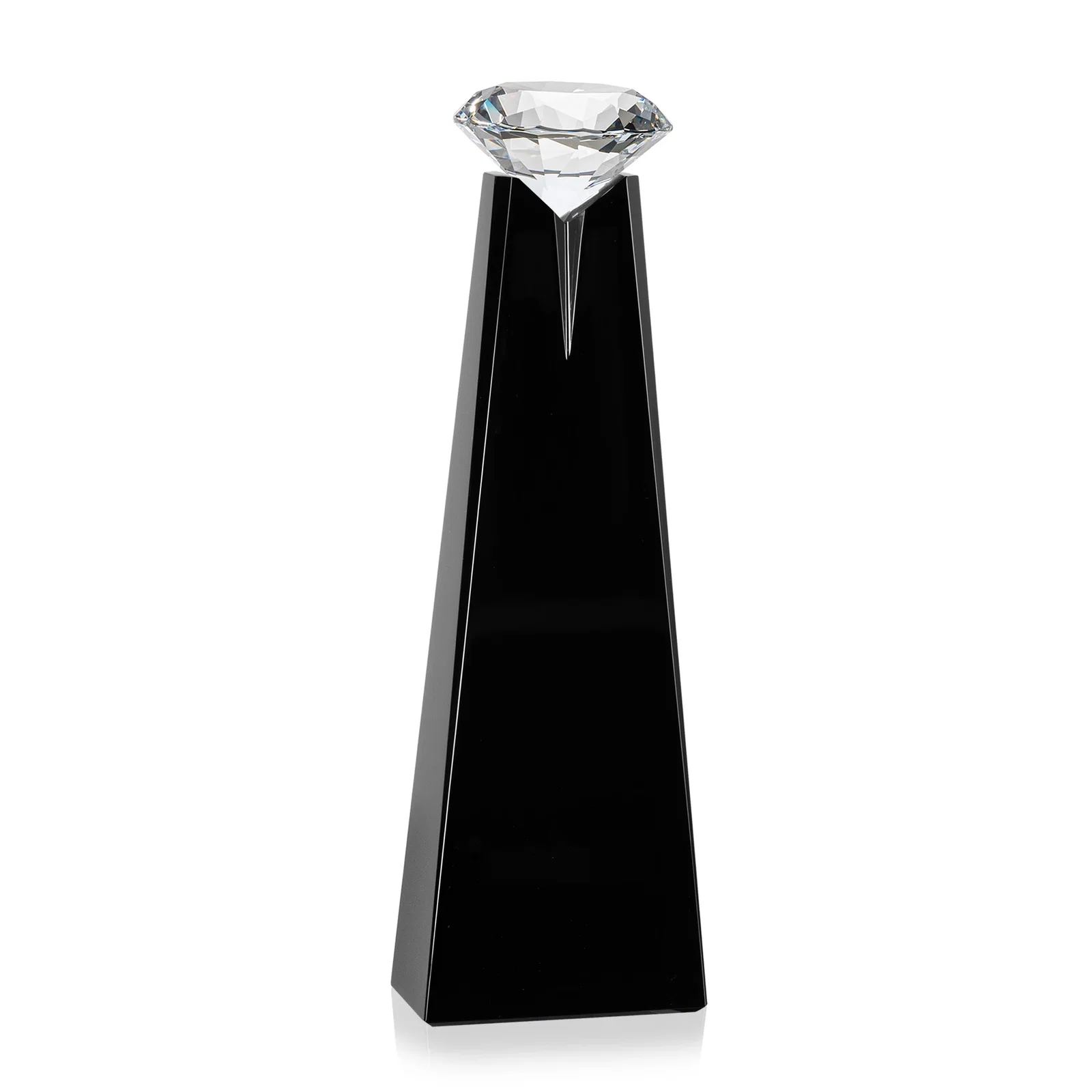 Personalized Optical Crystal Tower Award with Faceted Gemstone Beacon, with your logo for employee recognition