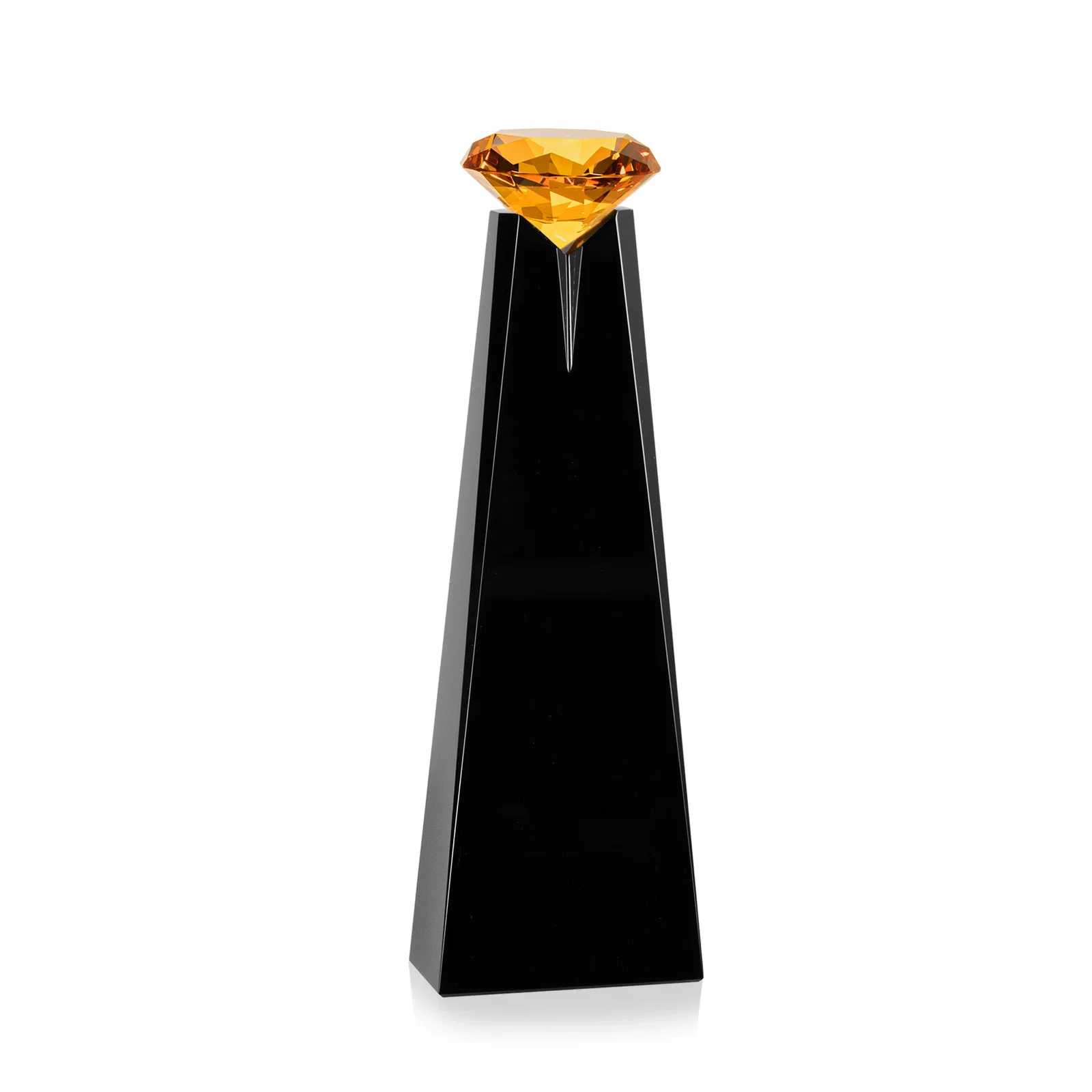 Personalized Optical Crystal Tower Award with Faceted Gemstone Beacon, with your logo for service anniversary gifts
