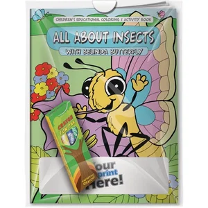 All About Insects with Belinda Butterfly Coloring Book & Crayons Combo Pack (Imprinted Crayons)