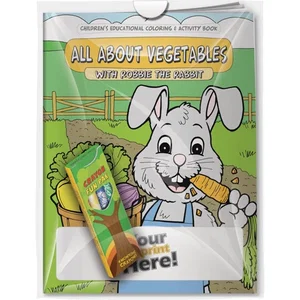 All About Vegetables with Robbie Rabbit Coloring Book & Crayons Combo Pack (Imprinted Crayons)