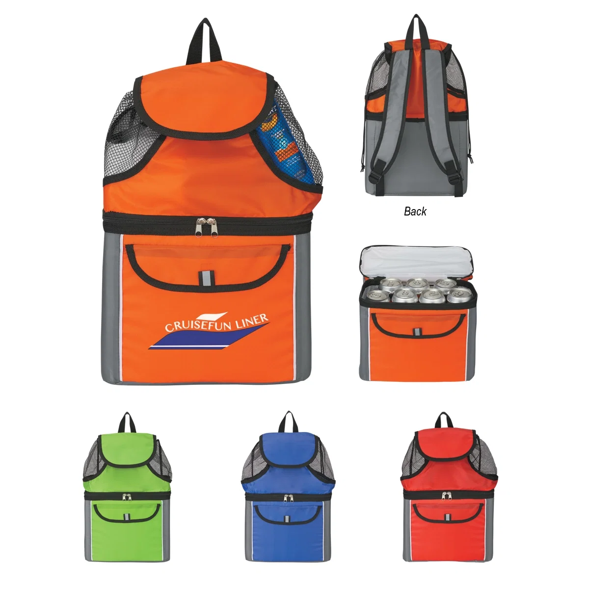 All-in-one cooler backpack sized for a day at the beach