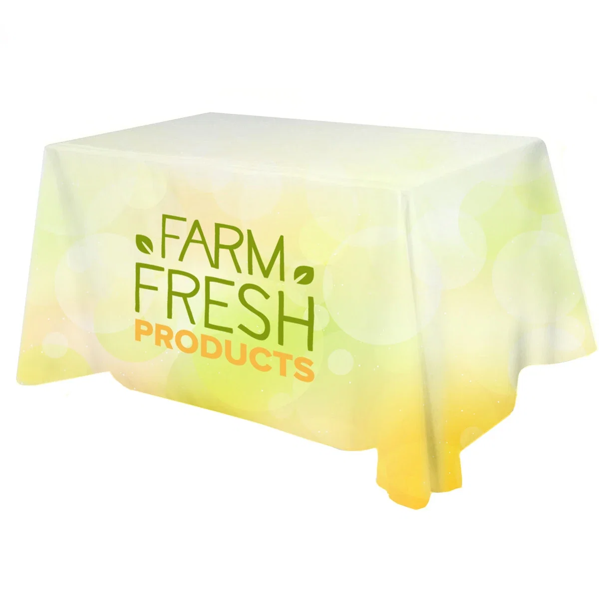 All Over Full Color Dye Sub Table Cover - flat poly 3-sided, fits 4' table — view 3