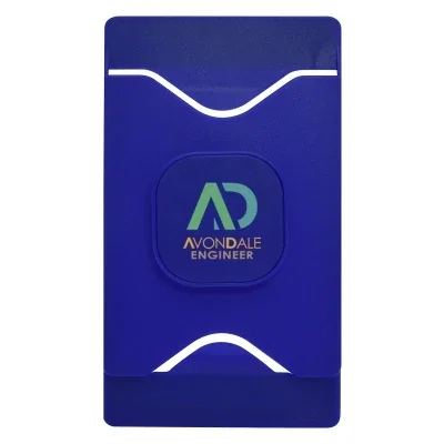 Blue version stuck to the back of a handset