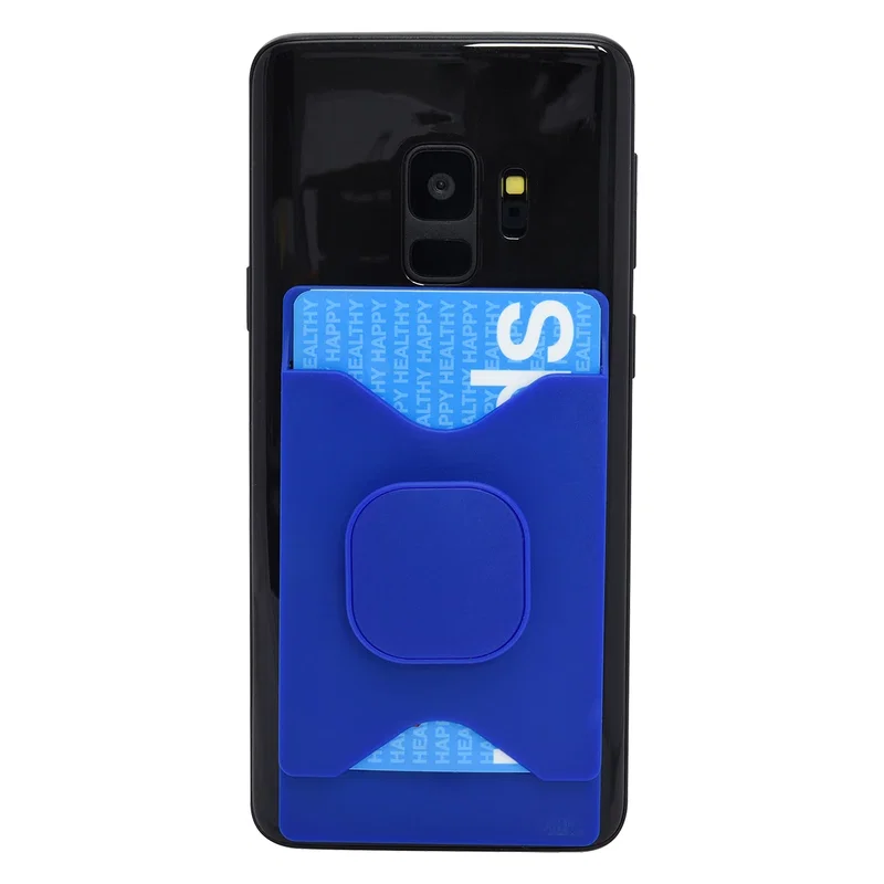 Phone held upright by the extended stand