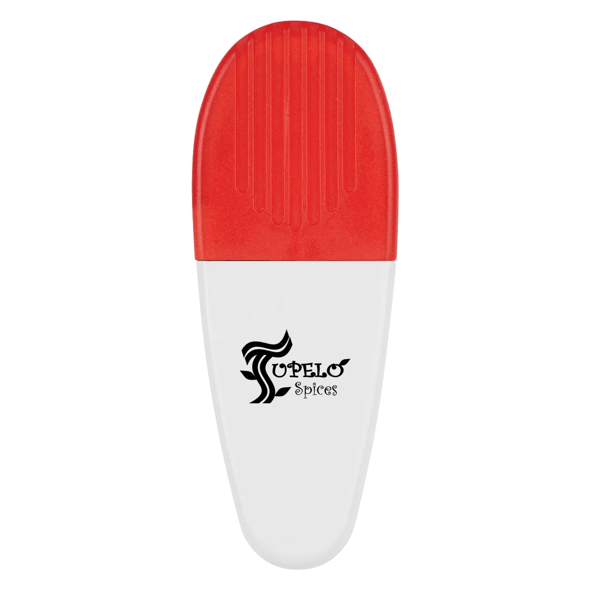 Textured grip section where fingers press down