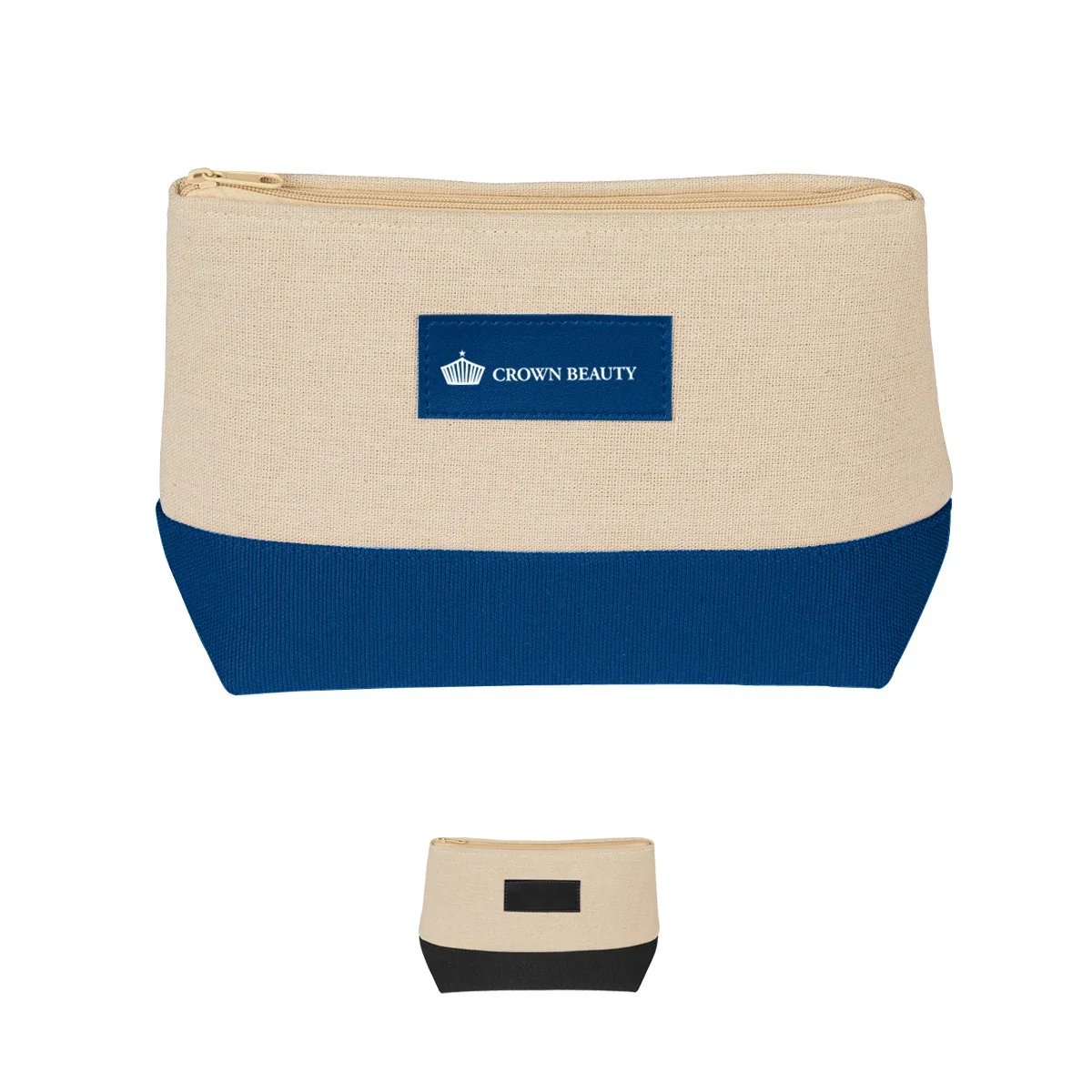 Base of the pouch showing its flat four inch depth