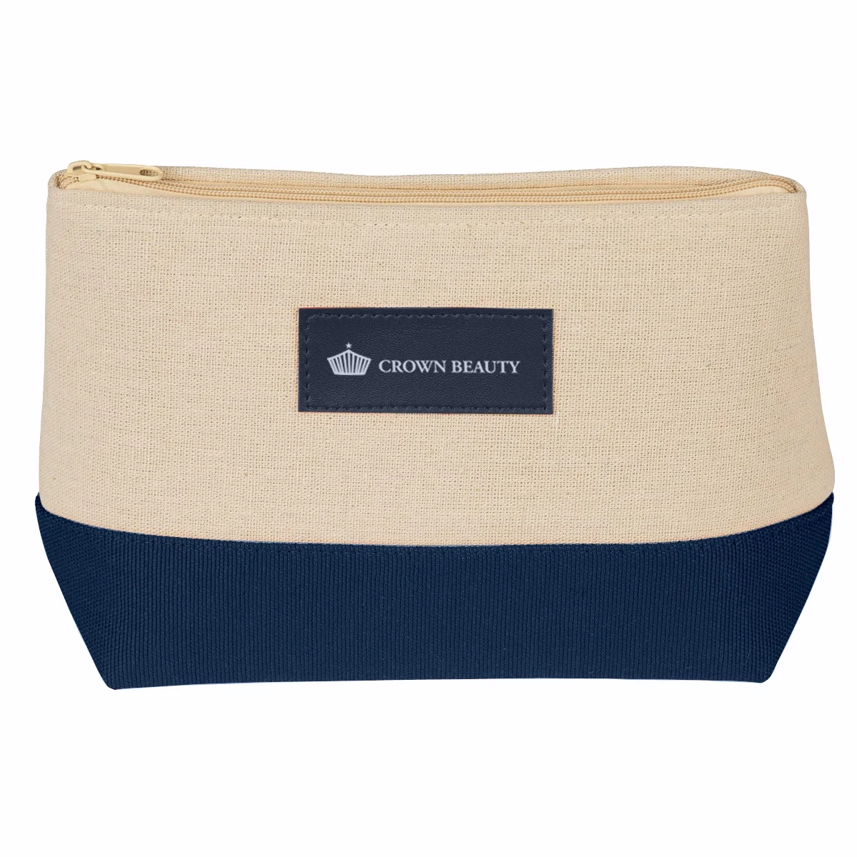 Roomy pouch opened to show the lined interior