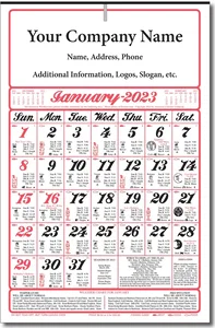 Almanac 12 Month Wall Calendar (11x17)