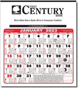 6 Sheet Montly Almanac Calendar