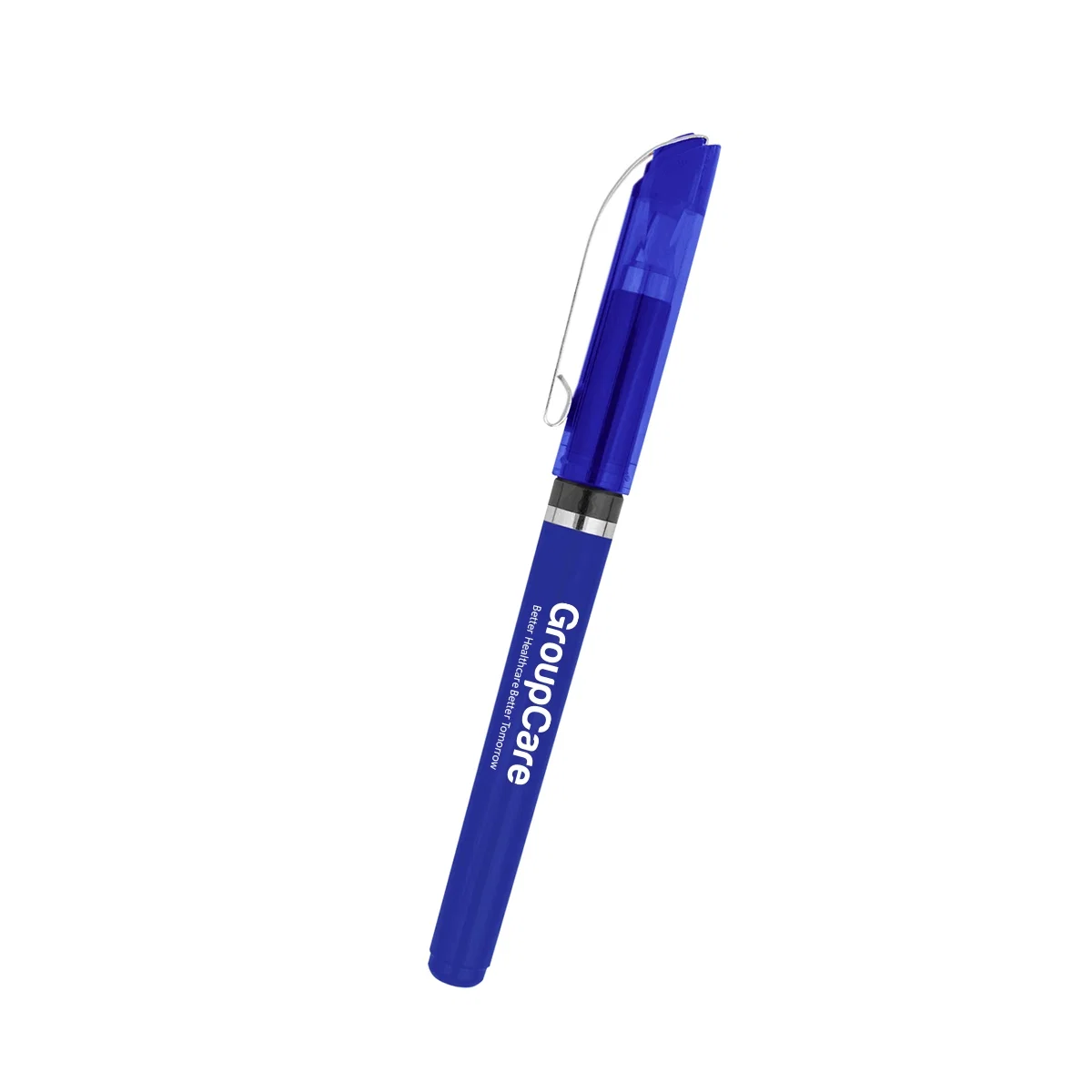 Gel ink pen with a matching color barrel and trim