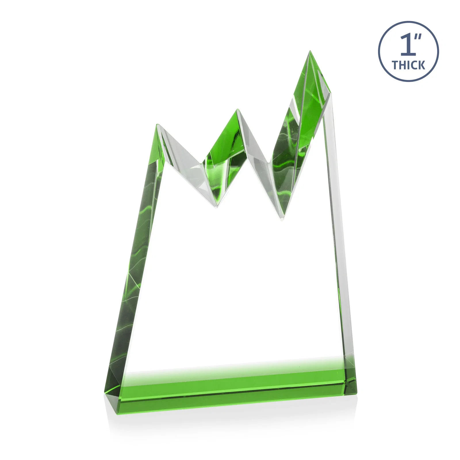 Branded Optical Crystal Award with Chiseled Jagged Mountain Peaks, awards for dealer and partner awards