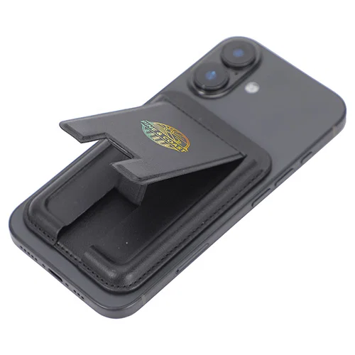 Alpine custom MagSafe phone wallet back view with the magnetic ring