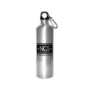 28 Oz Aluminum Sports Bottle, 9.75" H x 2.75" Dia, 1-Color Imprint