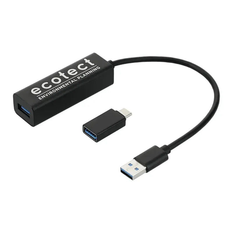 Custom Branded 4-Port USB 3.0 Hub with Type C Adapter — view 4