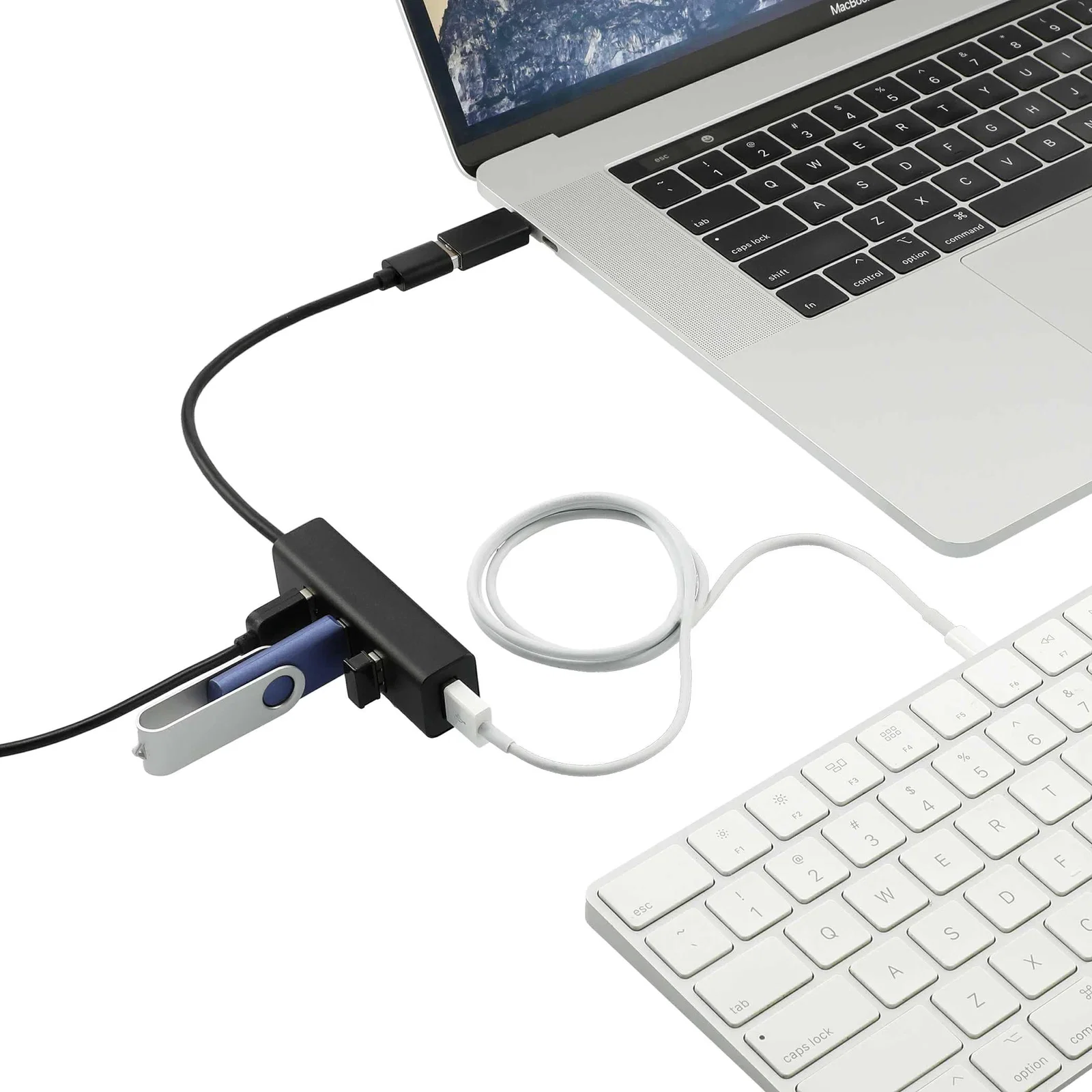 Custom Branded 4-Port USB 3.0 Hub with Type C Adapter — view 6