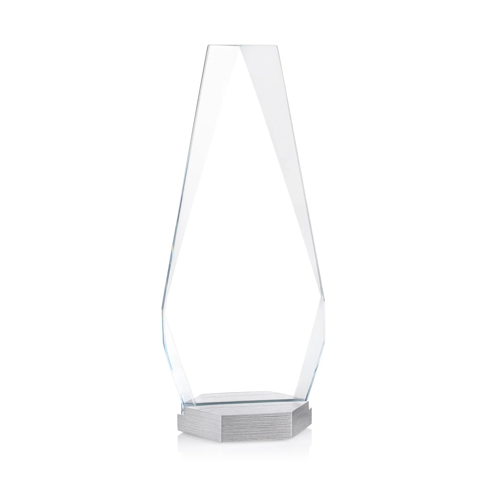 Personalized Starfire Crystal Award with Precision-Cut Facets on Aluminum Base, metal awards for employee recognition