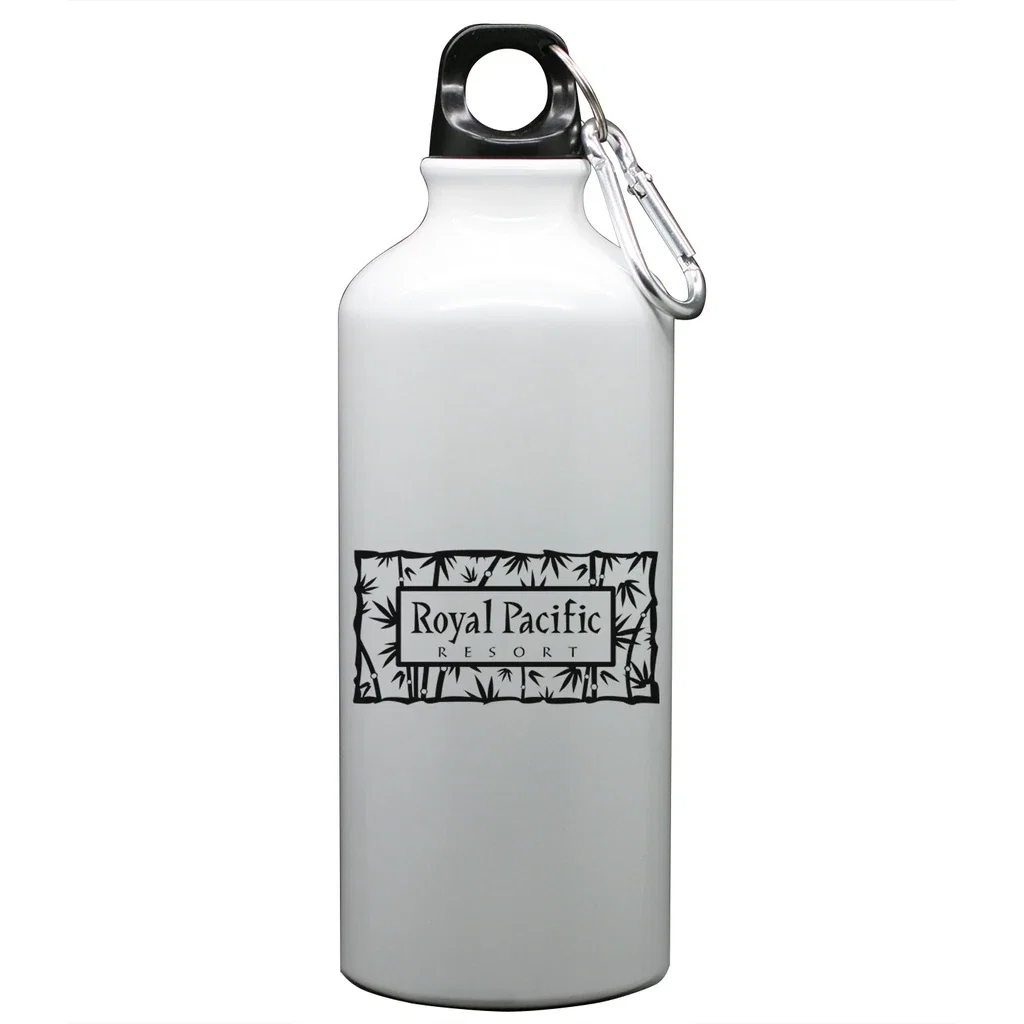 Imprinted Aluminum Bottle 22 Oz — White — view 4