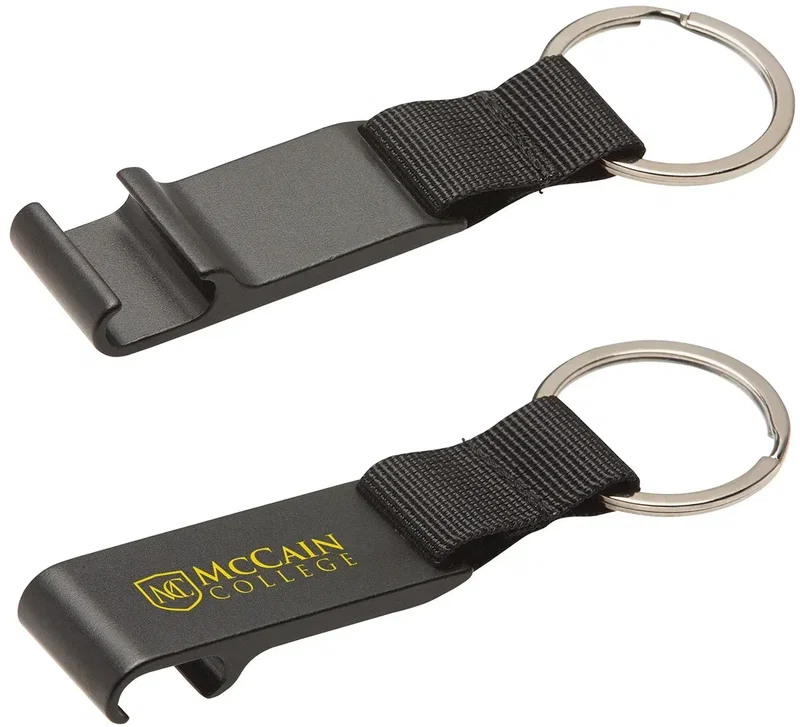 Custom Aluminum Bottle Opener with Key Ring — view 3