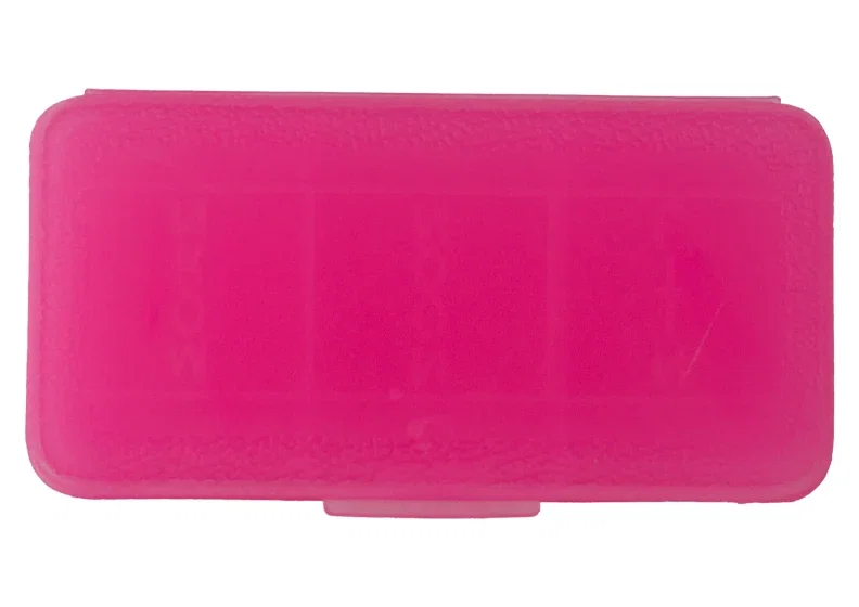 AM-Noon-Night 3-Compartment Pill Box. 3-compartment pill box with translucent shells for senior living medication sorting, vi