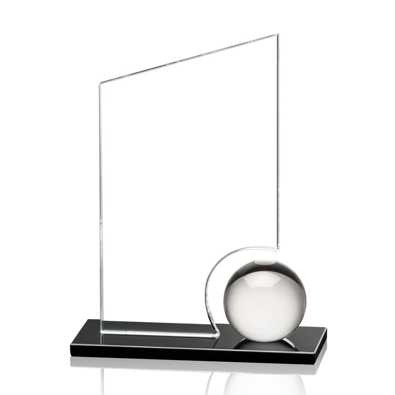 Personalized Crystal Orb Award Surrounded by a Starfire Crystal Peak for service anniversary gifts