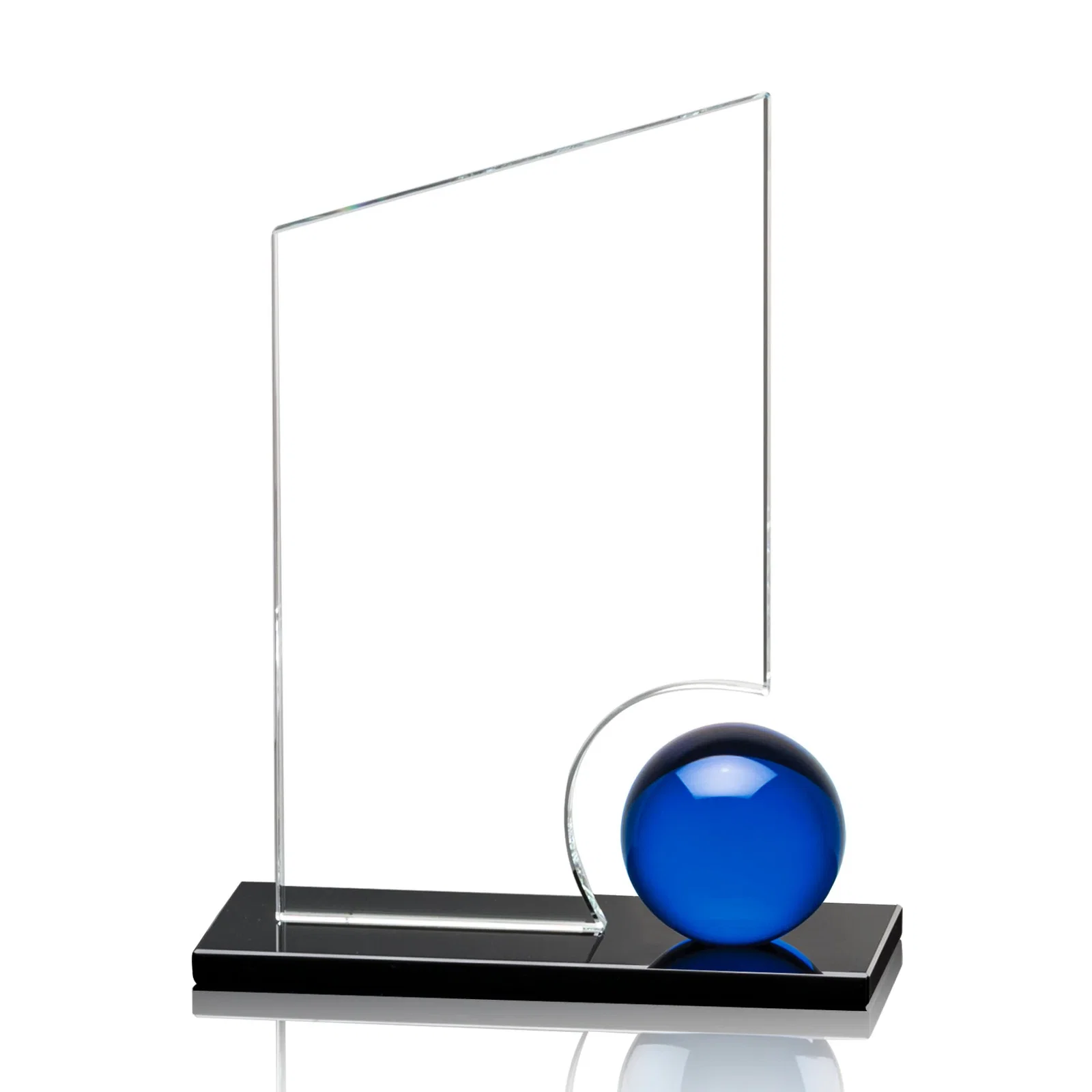 Personalized Crystal Orb Award Surrounded by a Starfire Crystal Peak for sales achievement awards