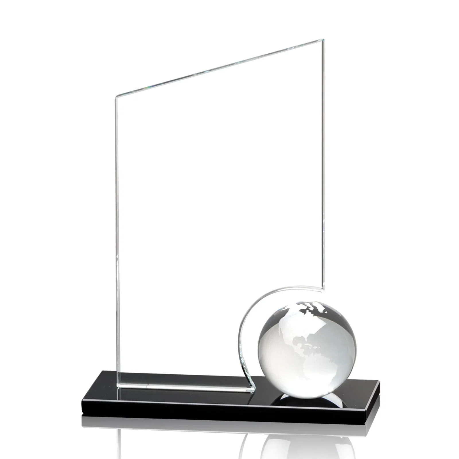 Personalized Crystal Orb Award Surrounded by a Starfire Crystal Peak for retirement presentations
