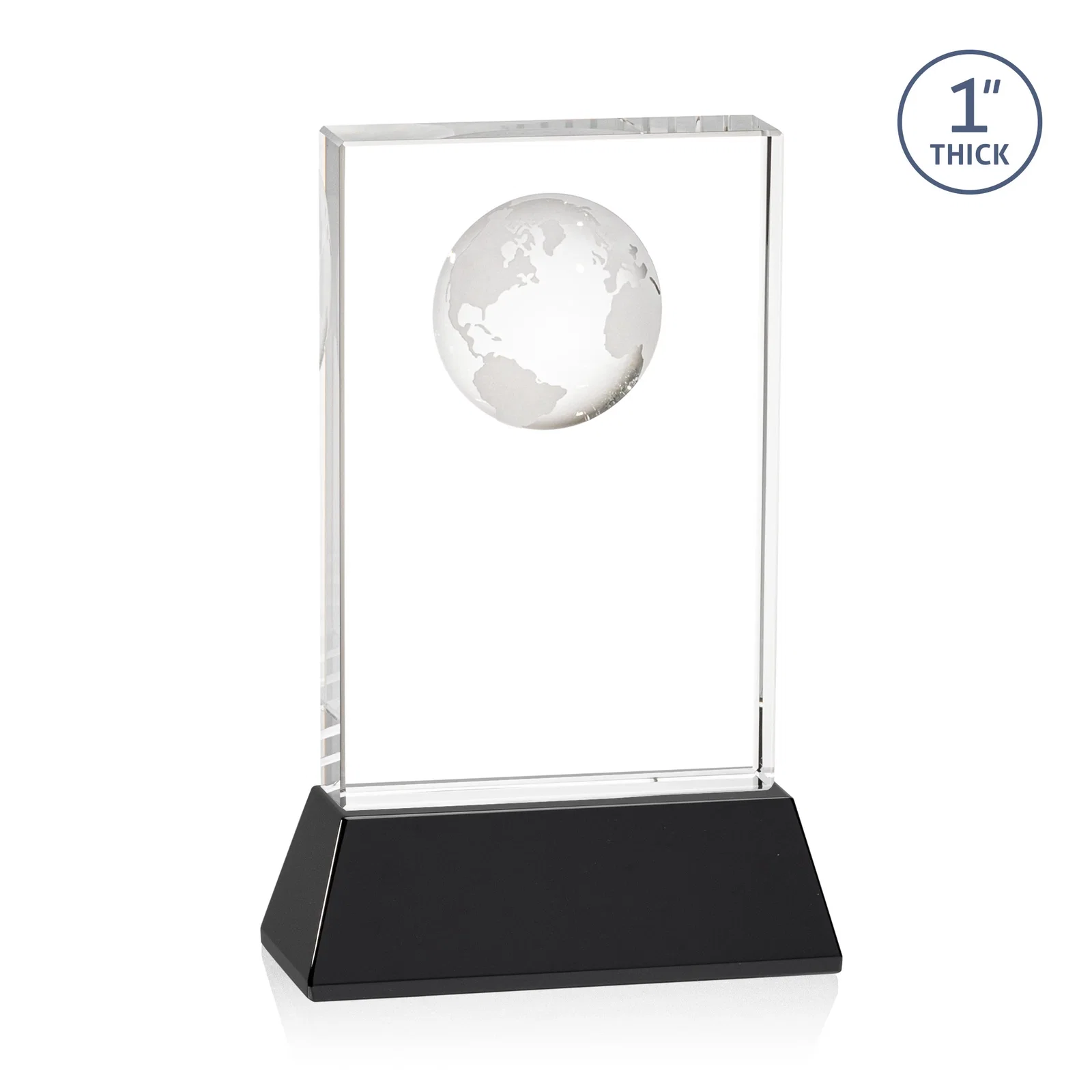 Custom Optical Crystal Globe Award on a Tall Tapered Base, with your logo for dealer and partner awards
