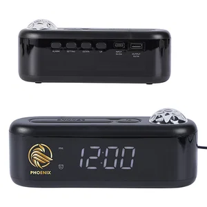 Ambiance Digital Alarm Clock with Ocean & Aurora Ceiling Projection