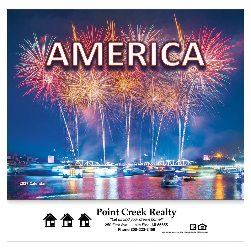 America! Wall Calendar: 2025 Stapled