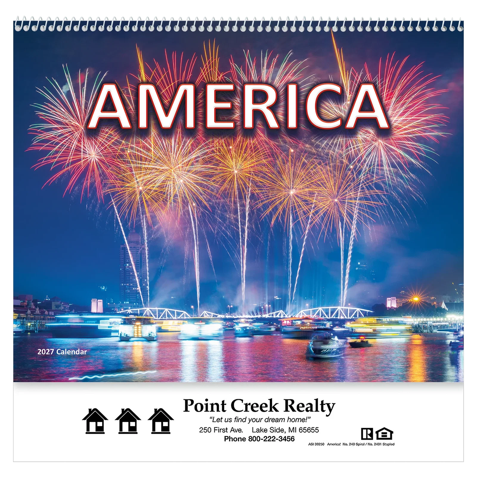 America! Wall Calendar: 2025 Spiral Bound